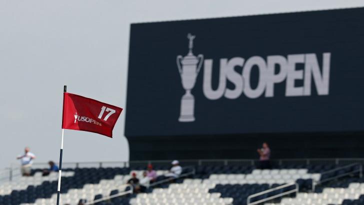 Flag on 17th green at Oakmont US Open 2025